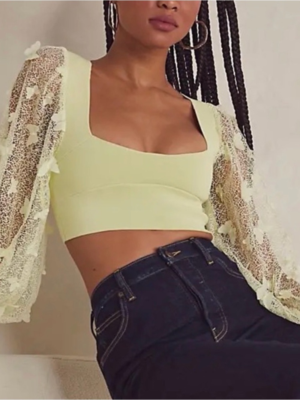 Free People Flutter By Crop Top